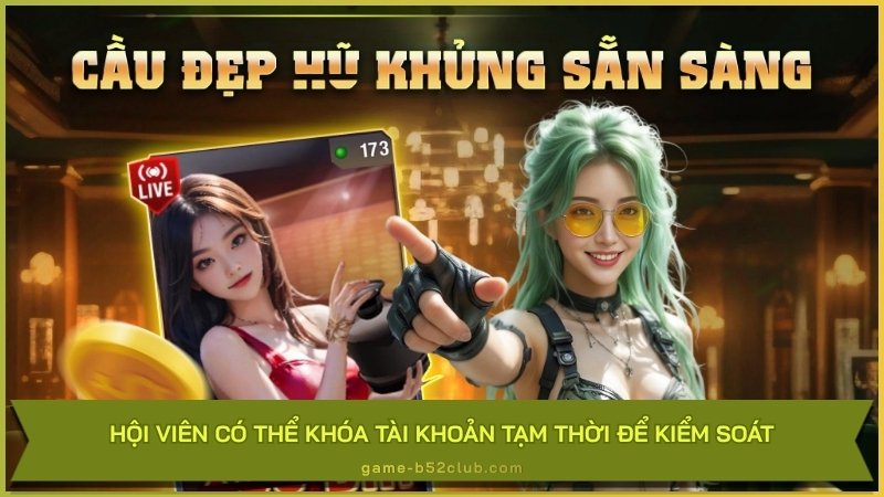 Hội viên có thể khóa tài khoản tạm thời để kiểm soát