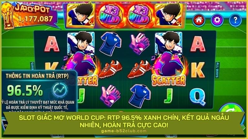 Slot Giấc Mơ World Cup: RTP 96.5% xanh chín, kết quả ngẫu nhiên, hoàn trả cực cao!